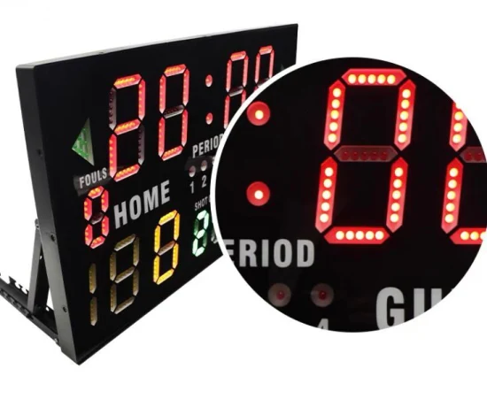 充電式バスケットボール LED スコアボード、ポータブル LED 電子デジタル スコアボード