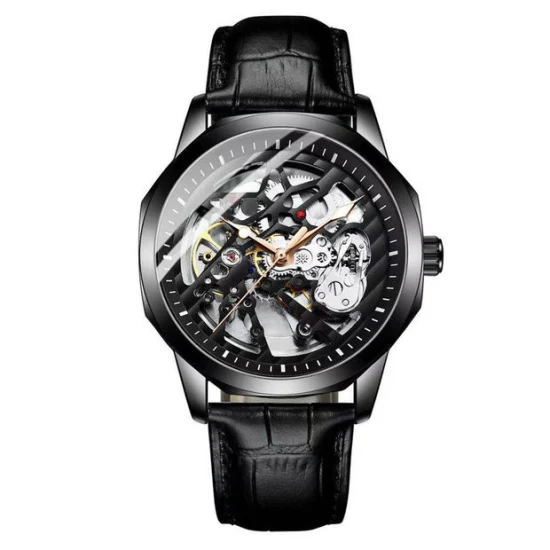 中国工場からのカスタマイズされたロゴ時計合金素材防水メンズ腕時計高級機械式時計
